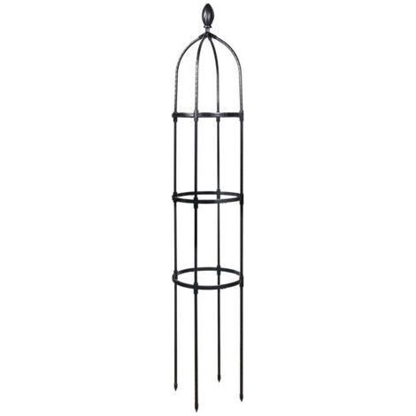 BUNTHAUS Tuteur de Jardin 145 cm Colonne rosiers Support pour Plantes grimpantes Ø 31.7 cm Obélisque de Jardin