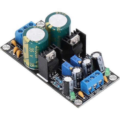 LM317 LM337 Spannungsreglermodul, einstellbare stabilisierte Platine, Netzteil, AC10–24V Eingang