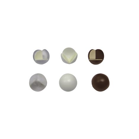 Utilia PARASPIGOLI ADESIVO A SFERA BLISTER 4 PZ.  Bianco 12 CF