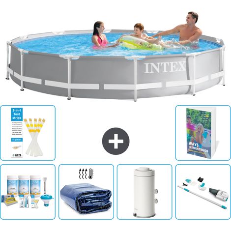 Prism Frame Pool Rund - 366x76 cm - 7-teilig S136