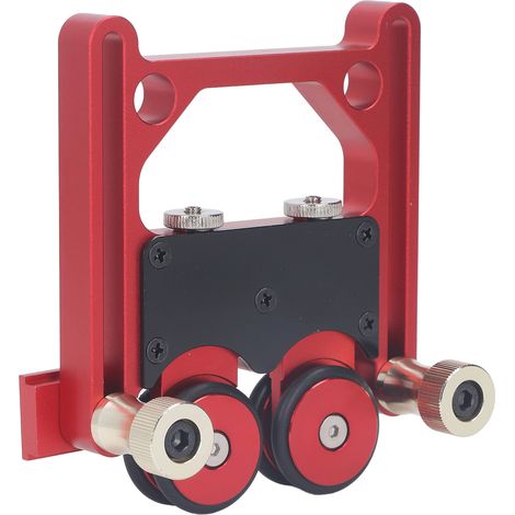 Rouleau de guidage à double roue coulissante pour scie circulaire de table, outil auxiliaire pour le travail du bois, outil auxiliaire pour guide de coupe et de guidage de lame de scie (1/5)