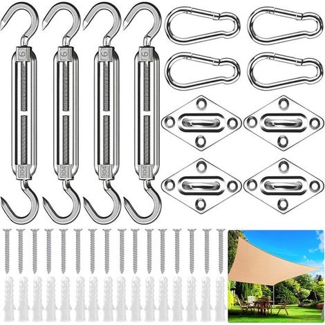 Kit de montaje para toldo - Kit de instalación con piezas de fijación - Adecuado para toldos de jardín (1/2)
