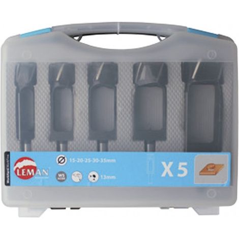 Leman - Juego de 5 brocas de encorchar 13mm de cola - 200.500.05 (1/4)