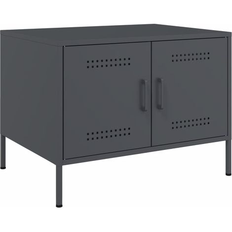 Couchtisch Anthrazit 68x50x50,5 cm Stahl