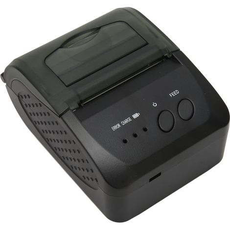 Imprimante thermique 58 mm BT4.0 90 mm/s 203 DPI Interface USB Imprimante d'étiquettes d'expédition à lame dentelée pour bureaux, restaurants et hôtels