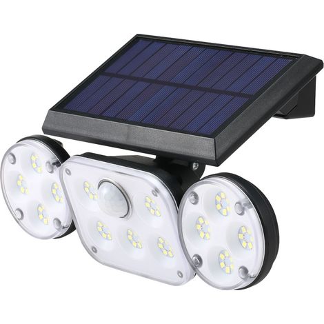 Applique murale Sloar à trois têtes, trois modes d'éclairage, IP65, 70 LED/78 LED/70 COB (1/5)