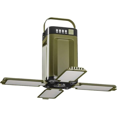 CCYKXA LED-Campinglampe – Tragbare Solarlaterne, Outdoor-Wanderlampe 6 einstellbare Modi, 4 LEDs mit 90-Grad-Drehung, Notbeleuchtung bei Stromausfall (1/5)
