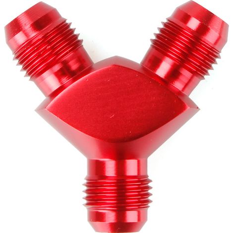 Adaptateur en T pour conduite d'huile AN6/AN8/AN10, adaptateur de refroidissement d'huile type Y - Rouge (1/4)