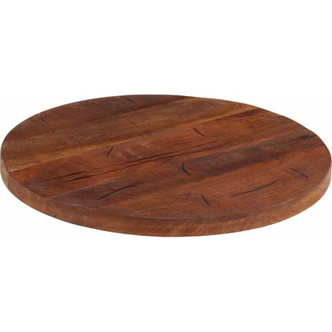 Dessus de table，Plateau de table，Dessus de bureau Ø 60x2,5 cm rond bois massif de récupération CFW78476 (1/5)
