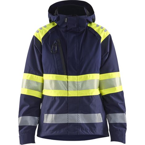 Giacca da lavoro hardshell ad alta visibilità donna 4430 - Blu navy/Giallo XXXL