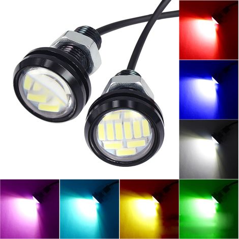 2 luci LED Eagle Eye ad alta luminosità per luci diurne per auto.