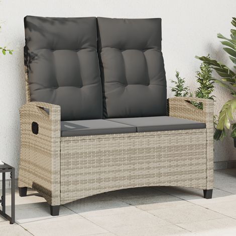 Maison Exclusive - Gartenbank mit Kissen 105 x 60 x 112 cm Stahl (1/5)