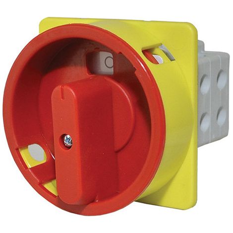Interruptor de leva para montaje en panel bloqueable con 3 candados (5-8 mm), perilla roja, 0-I (encendido - apagado), 32 A, 3 polos, IP40 T0-Ł