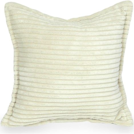 Piccolo cuscino da divano in velluto a coste beige (1/5)