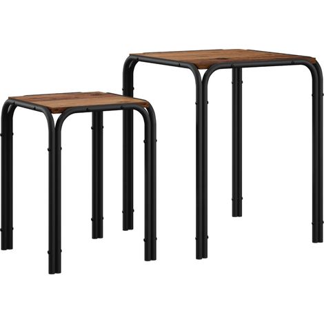 Mesa lateral Madera envejecida 41 x 40 x 50 cm vidaXL (1/5)