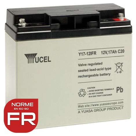 Batterie plomb - YUASA / YUCEL / YUVOLT - 12V - 17.0Ah - Y17-12 I FR - AGM