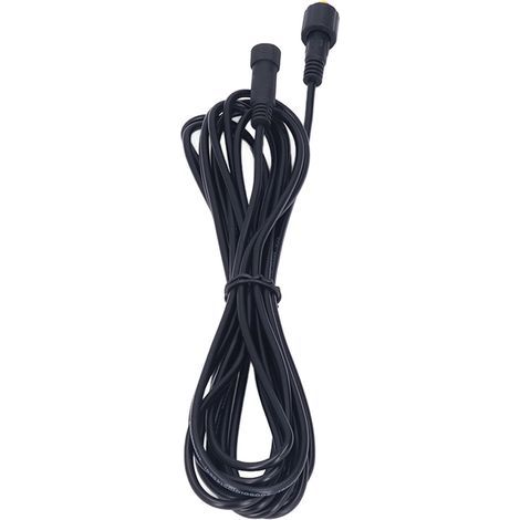 5 m langes Solar-Verlängerungskabel, 5,5 x 2,1 mm DC-Stecker, kompatibel mit 12 V und 24 V für Außenbeleuchtung (1/5)