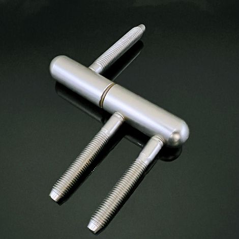 Deux charnières de porte en bois, silencieuses et amovibles, adaptées aux portes intérieures en bois avec cadres en bois, couleur argent. (1/5)