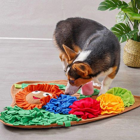 Tapis interactif de détection de odeurs avec sonorité, tapis d'alimentation et d'entraînement antidérapant pour animaux de compagnie (1/4)