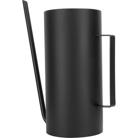Gießkanne aus Edelstahl mit langem Ausguss für Blumen und Pflanzen, geeignet für Terrasse, Garten und Rasen, Schwarz, 1,5 l (1/5)
