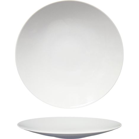 Saturnia Pasta Portata Konos D 28 Cm H 3,8 Cm Porcellana Napoli Bianco