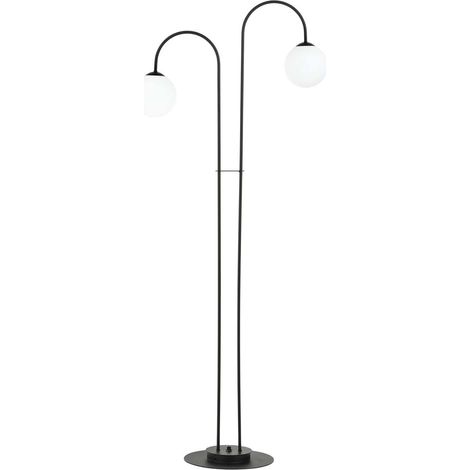 Lampadario Minimal Utu Acciaio Nero 2 Luci E14 Ip20 (1/4)