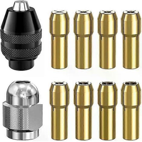 Bohrfutter-Spannzangensatz für Dremel 1/32 Zoll bis 1/8 Zoll, Ersatz-Schnellspannbohrer 4486 mit Ersatz-Rotationsbohrmutter-Set – JXLGV (1/4)