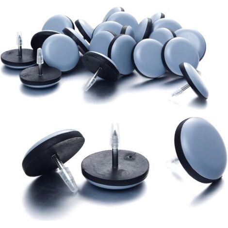 Patins à clouer pour meubles de 2,5 cm (paquet de 24) - Patins de chaise en PTFE (Téflon) robustes pour meubles en bois. Déplacez vos meubles facilement et en toute sécurité.