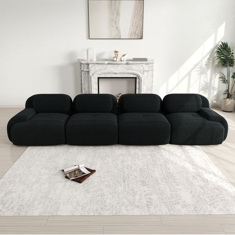 Sofá modular de pana sin montaje para salón OKMYHOME (1/5)