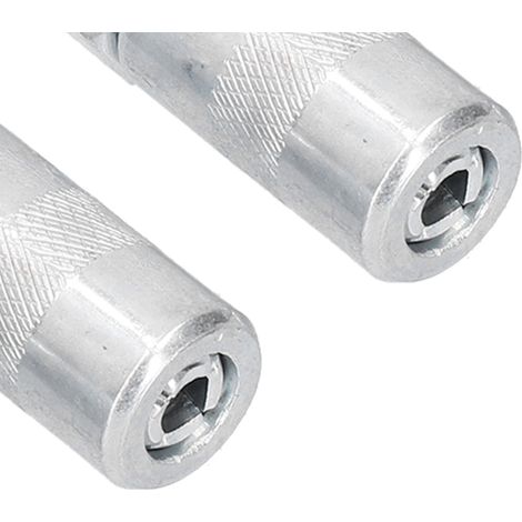 Lot de 5 raccords pour pistolet à graisse, embout plat résistant à l'usure et à serrage ferme, pour l'entretien des équipements. (1/5)