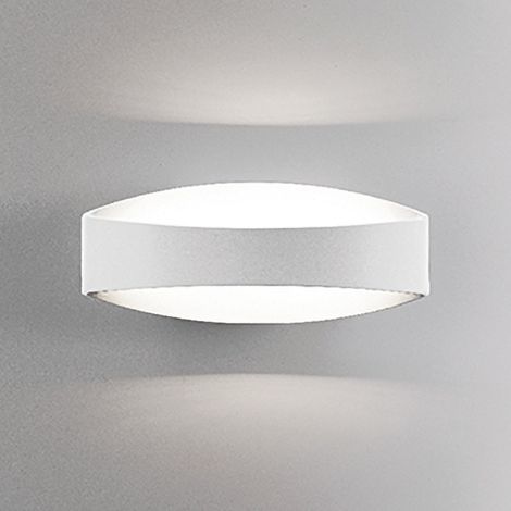 Bridge Lampada da parete LED minimalista in alluminio bianco opaco, design moderno 24.5 cm, 7.2W 3000K, illuminazione interna di alta qualità