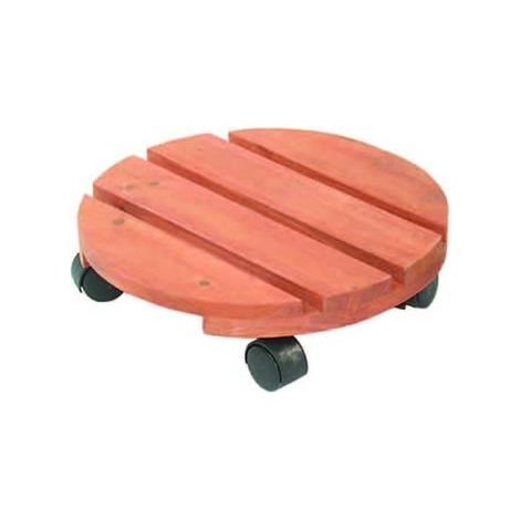 PORTAVASO IN LEGNO CON RUOTE ø CM 25 - FER 116749