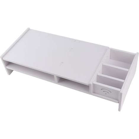 Support pour écran d'ordinateur portable, étagère de rangement pour bureau à domicile ou sur table. (1/5)