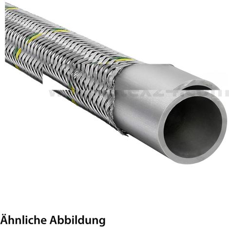 FLEXA K-EDU Kunststoffschutschlauch PVC mit Stahldrahtgeflecht FK-EDU14, AD 14,0mm, ID 9,0mm innen glatt - 1 Meter