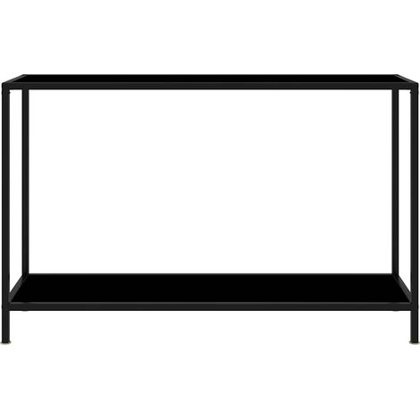 Maison Exclusive - Tavolo Consolle Nero 120x35x75 cm in Vetro Temperato