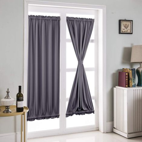 Door Curtain, Room Curtain, Thermal Insulating Curtain, Blackout Curtain for Bedroom Window, Living Room, 1 Pack Grey, 64 x 102 cm (1/5)