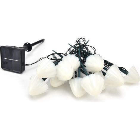 Guirlande lumineuse solaire en forme de champignon, étanche, 12 LED, 2 modes d'éclairage pour décoration extérieure (1/5)