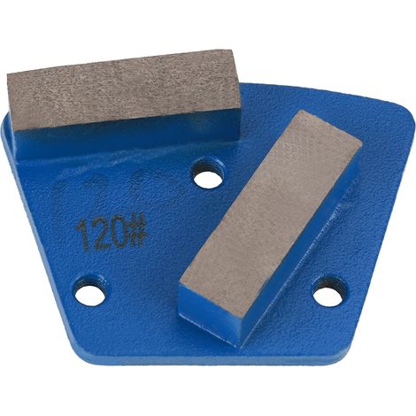 Ortviai Disque de meulage diamanté trapézoïdal pour béton, grain 120, 3 trous et 2 dents droites, 7 x 5,5 cm (1/5)