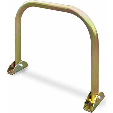 ANDRYS - Ferma Parcheggio Pieghevole, con Staffe per Fissaggio, con Piastra Saldata per Lucchetto, 4 x 55 x 45 cm, Colore Tropical Oro - Finitura: Zincato - Colore: Oro