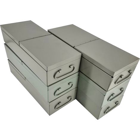 Cajas Organizadora en Acero Tipo Banco Verde Salvia