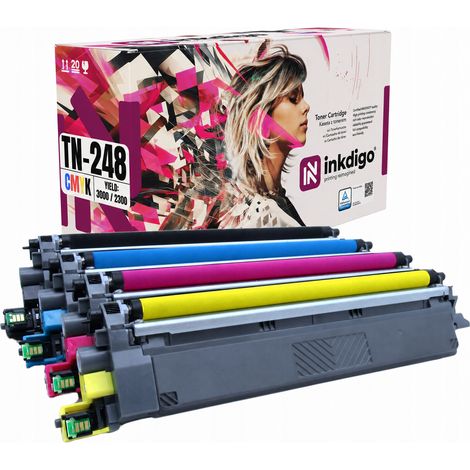 Inkdigo-Toner TN248, kompatibel mit Brother DCP-L3515CDW und HL-L3215CW, TÜV-zertifiziert (1/5)
