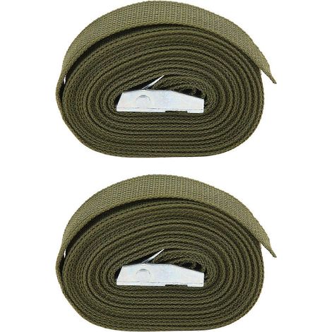 Sangles à bagages avec boucle en alliage de zinc, sangle épaisse, faciles à utiliser, pour l'emballage, la fixation de palettes et le transport de bagages (3 m / 9,8 pi).