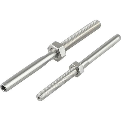 Bornes de Goujon filetées en Acier Inoxydable, 2 pièces, for câble métallique, durabilité à Long Terme(M6X3) (1/5)