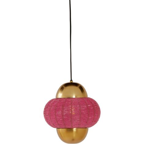 Light & Living - hängeleuchte - Cetara - rosa - metall - E27 -