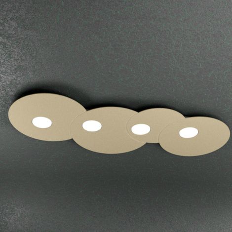 Plafonnier Rond Toplight Cloud 4 Lumières Avec Douille Gx53, Structure Couleur Sable, Design Moderne 86X37X3Cm (1/5)