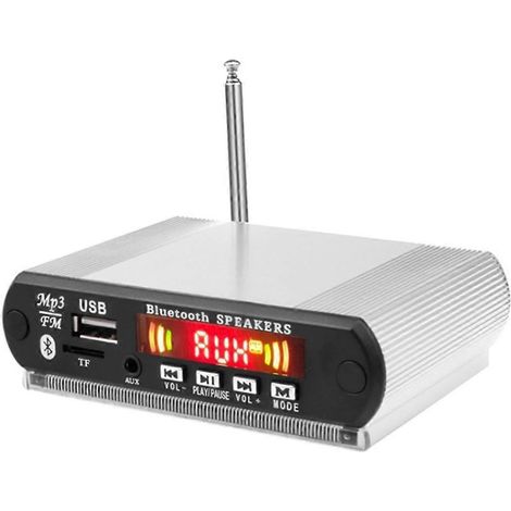 Bluetooth-MP3-Player-Decoderplatine mit FM-Radio, USB, TF, Silber