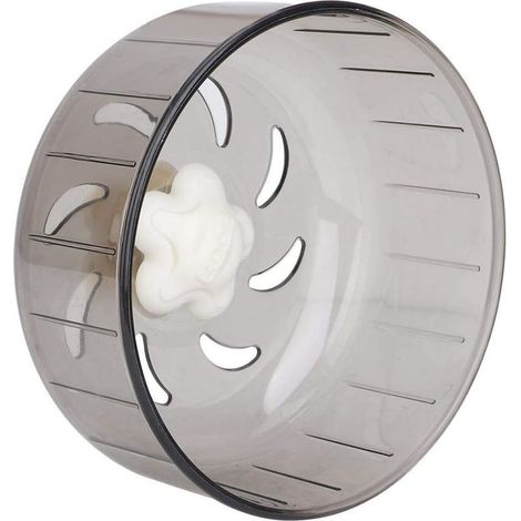 Roue d'exercice pour hamster, petit animal (hamster, gerbille, chinchilla, écureuil) (roue d'exercice grise de 13 cm)
