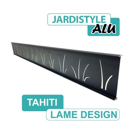 Cloture & Jardin – Lame aluminium gris anthracite 2m – Hauteur 20cm – Épaisseur 2,5cm – Montage facile et rapide – Garantie 10 ans