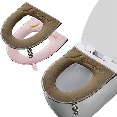 WC-Sitzkissen – Dickes Polyester mit PU-Leder-Rückseite – Kompatibel mit OUV-Formen – 2 Stück (1/5)