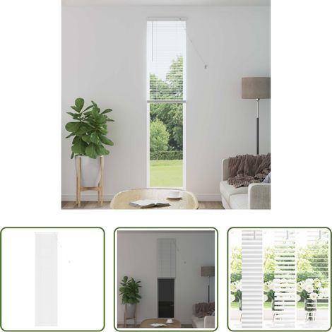 vidaXL Store vénitien moderne - Store Vénitien Réglable Blanc 213 x 40 cm PVC (1/5)